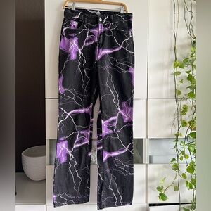 Jaded London purple lightning jeans